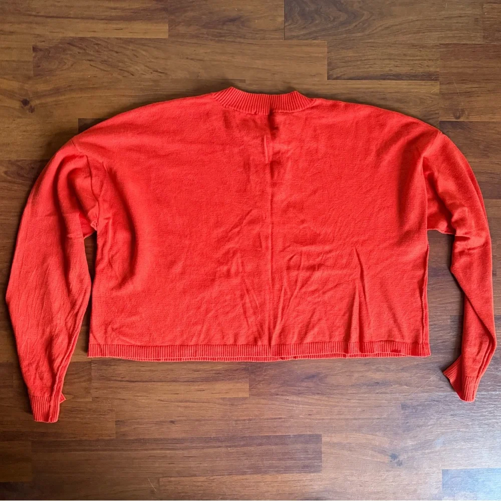 ASOS Vibrant‎ Red Crew Neck Cropped Sweater